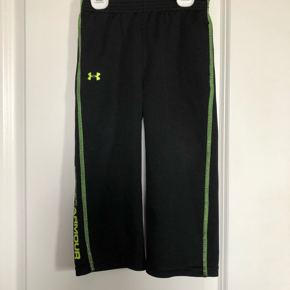 Black and neon green Under Armour Sweatpants
